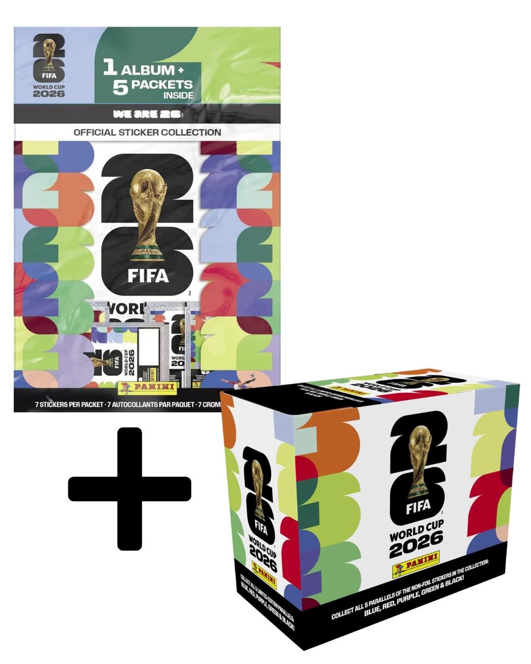 Mundial FIFA 2026 Combo Álbum Mundial Panini + 1 pack de 25 sobres (175 figuras)